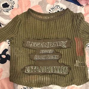 Green Knitted long sleeve top
